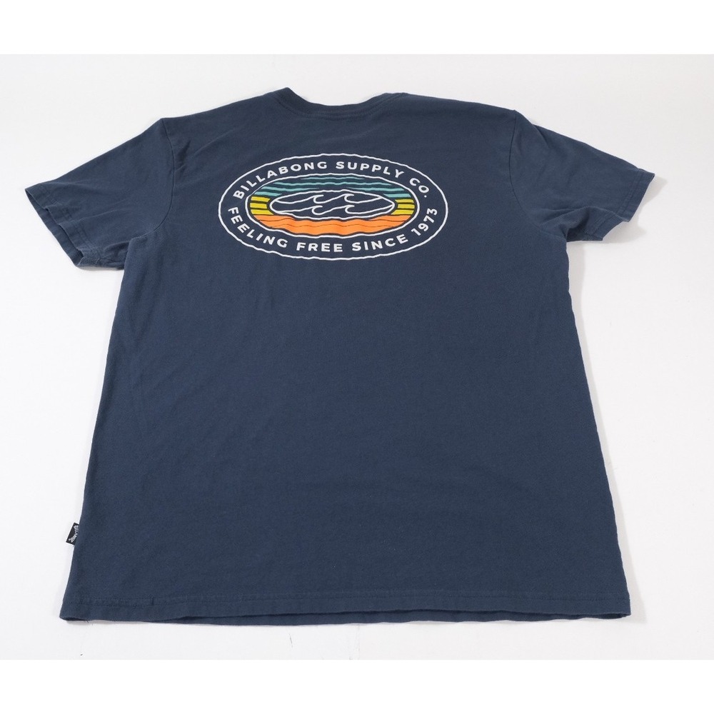 Billabong T Shirt Mens Medium Navy Blue Premium Tee Graphic Logo Surf - Picture 3 of 6